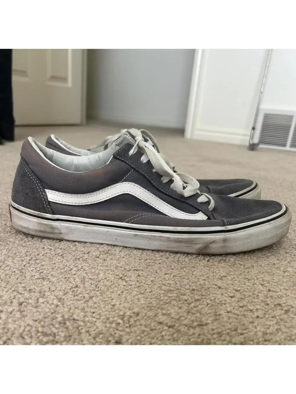 Men’s size US 13 Grey and white Vans Old Skool trainers